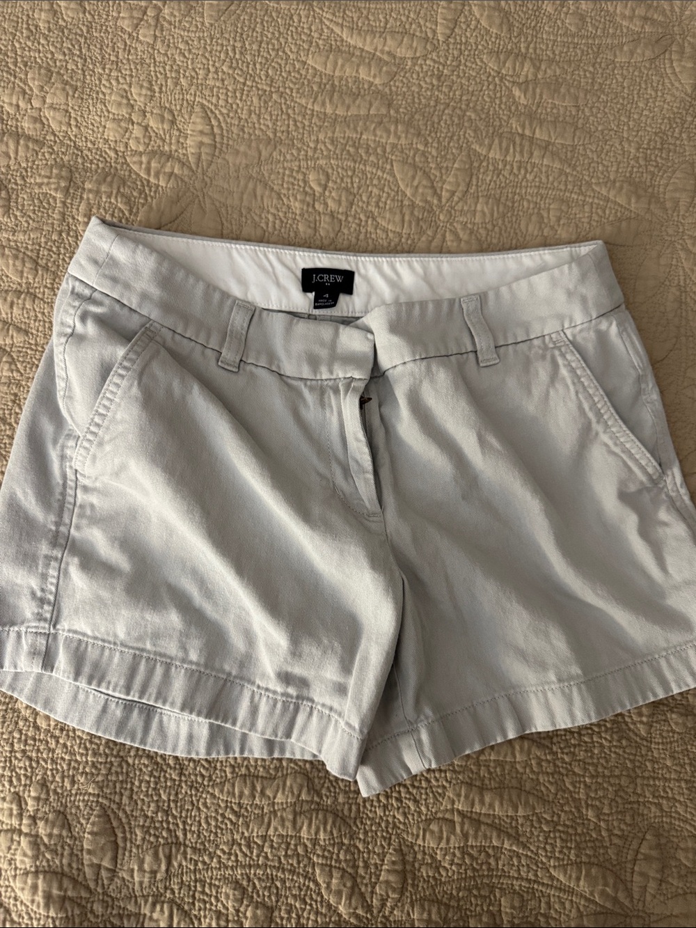 J. Crew Women's Light Gray Casual Cotton Shorts